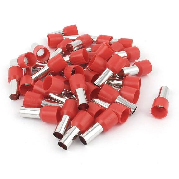 30Pcs Crimp Cord End Terminal Pre Insulated Ferrule Tube Red E16-12 6AWG 16mm2