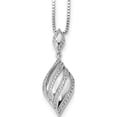 thumbnail image 2 of Sterling Silver Ss Rhodium-Plated Cz Brilliant Embers Necklace qmp381-18, 2 of 5
