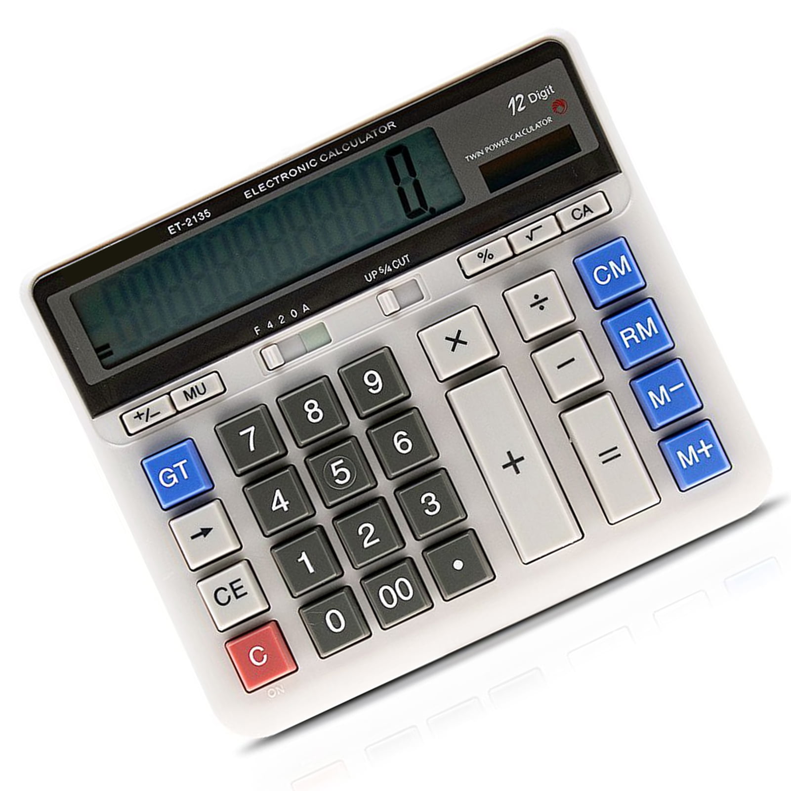 Aibecy Large Computer Electronic Calculator Counter Solar & Battery Power 12 Big