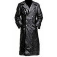 thumbnail image 1 of Chaqueta de cuero de abrigo medieval para hombre de cuero vintage de otoño e invierno, 1 of 5