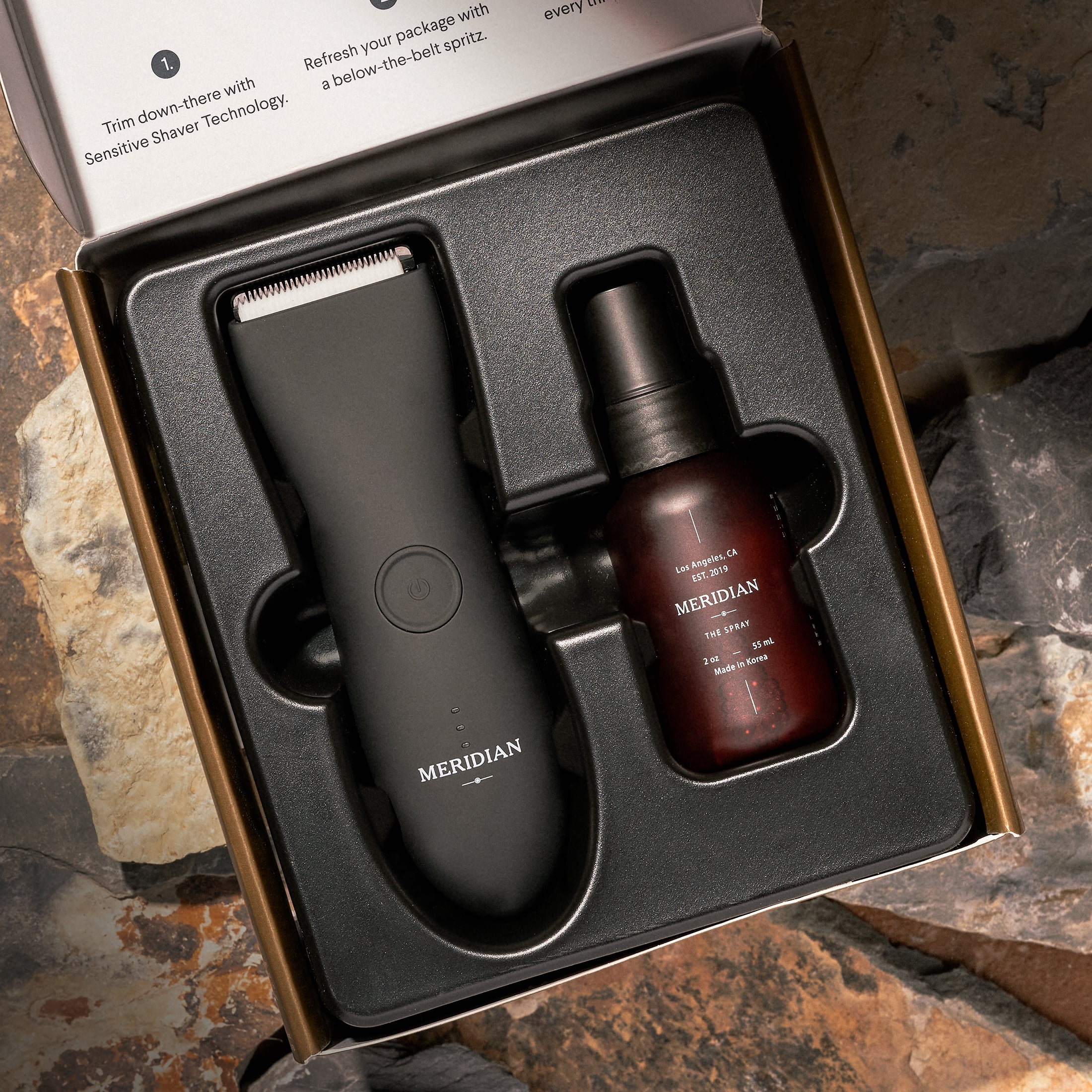 Meridian The Complete Package for Men, Below The Belt Trimmer Includes  Bonus Spray - Walmart.com