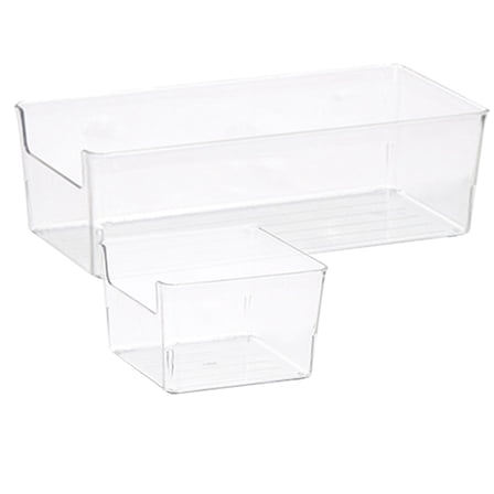 2 Pcs Storage Bin Pantry Drawer Organizer Sorting Box 28.5x9.5CM