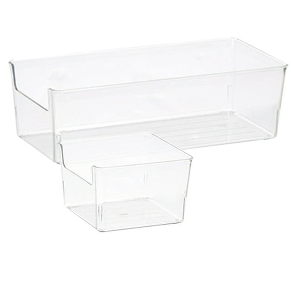 2 Pcs Storage Bin Pantry Drawer Organizer Sorting Box 28.5x9.5CM