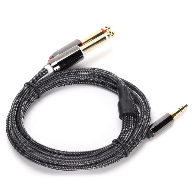 Cable de audio JK‑366 con conectores chapados en oro de 3,5 mm a 6,35 mm macho a macho doble