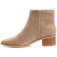 thumbnail image 3 of Journee Womens Sadiya Inside Zip Stacked Heel Booties, 3 of 10