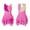 Hot Pink, variant on Girls Sleeveless Figure Ice Roller Skating Dress Rhinestone Gymnastic Leotard Competition Skating wear Hot Pink 6
