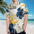thumbnail image 5 of High Quality Hawaiian Shirts for Men Short Sleeve Aloha Beach Shirt Floral Summer Casual Button Down Shirts Blouses GOHYXI, 5 of 7