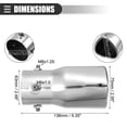 thumbnail image 5 of 2 Pcs Universal Car Exhaust Tip Muffler Tailpipe 2.48 Inch Inlet 2.95 Inch Outlet Silver Tone, 5 of 6