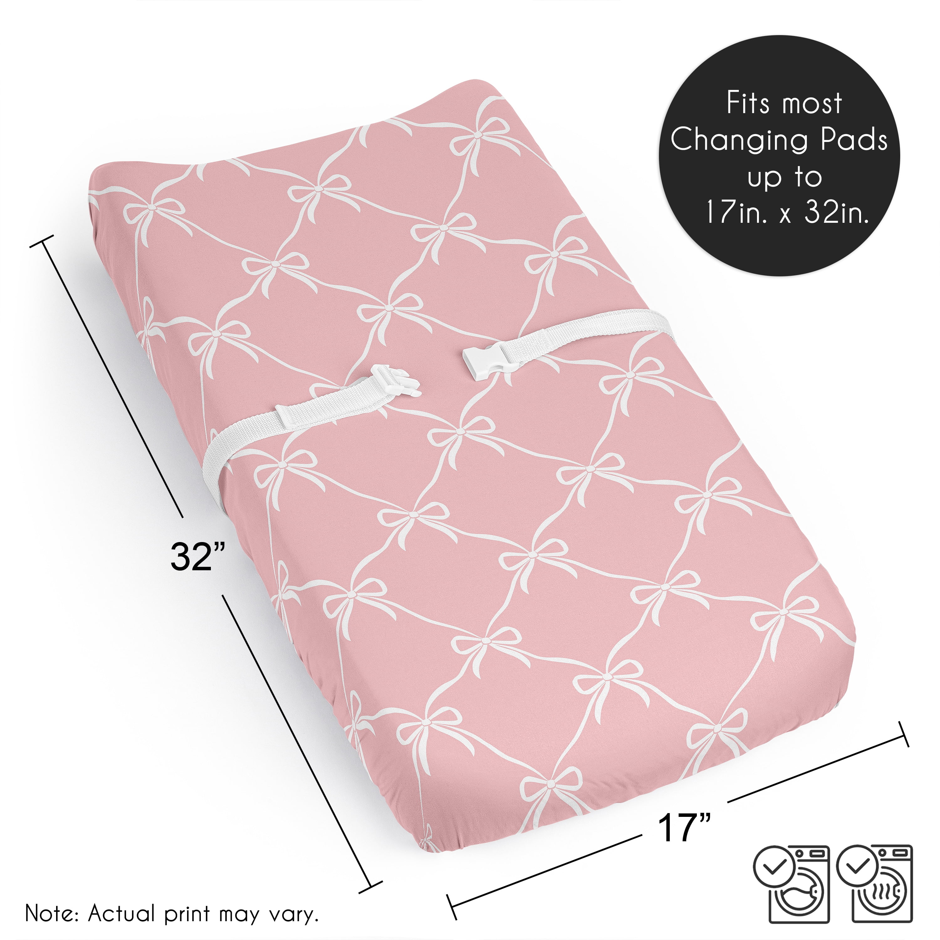Sweet Jojo Designs Ballerina and Ballet Bows Girl Changing Pad Cover Sheet