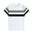 thumbnail image 5 of Dagugfen Tshirts for Men Short Sleeve Crew Neck Strip Fitted Comfy Travel Leisure Athletic Tee Tops, 5 of 8