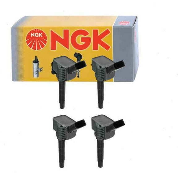 4 pc NGK Ignition Coils compatible with Audi Q5 2.0L L4 2018