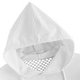thumbnail image 5 of Boho Tops for Women Hooded Mesh Slim Fit Long Sleeve Cropped High Waist Beach Vacation Clothes for Women,White,M, 5 of 5