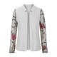 thumbnail image 5 of Puntoco Chaqueta Tipo Cárdigan De Manga Larga Con Estampado De Encaje Para Mujer, Informal, A La Moda, Abrigo, 5 of 5