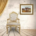 thumbnail image 3 of Russell, Charles M. 18x13 Gold Ornate Wood Framed with Double Matting Museum Art Print Titled - Camp Cooks Troubles, 3 of 4