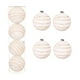thumbnail image 2 of Bolas Navideñas Blancas Aterciopeladas, Juego de 4 Adornos Colgantes de 12 Cm | Material de Ante | Adornos a Juego | Fáciles de Colgar, 2 of 6