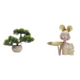 thumbnail image 1 of Colección De Bonsáis Artificiales, Planta De Resina Con Maceta, Estatua De Niña, Bandeja Para Llaves, Decoración De Arte Moderno, Figura Creativa Para Centros De Mesa, Dormitorio O Entrada., 1 of 8