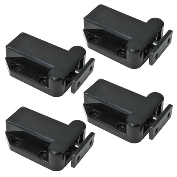 4 Pcs Self-locking Door Catch Toggle Latches Net Magnetic Screen Child Black