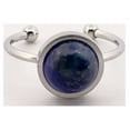 thumbnail image 3 of Natural Lapis Lazuli Stainless Steel Adjustable Ring NLLSSAR2, 3 of 6