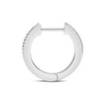 thumbnail image 4 of TimeLe$$ Classics 10K White Gold Natural Diamond Small Huggie Hoop Earrings - 0.25 CTW, 4 of 6