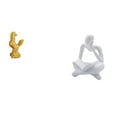 thumbnail image 1 of Escultura de pollo,Escultura de pollo,decoración del hogar,figura de gallo,Figura de lector abstracto,Estatua de pensador abstracto,arte,manualidades,decoraciones,Figuras humanas decorativas, 1 of 8