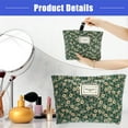 thumbnail image 6 of Vocoste Floral Makeup Bag Large Capacity Makeup Pouch for Coin Purse Foundations Lipsticks Brushes Green, 6 of 7