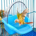 thumbnail image 1 of 1 caja de Baño de aves, juguete de Baño de aves, jaula de baño colgante para loros, bañera para loros, soporte para alimentador de ducha de agua, bandeja, jaula para pájaros, accesorios de baño para pájaros ER, 1 of 5
