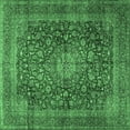 thumbnail image 1 of Ahgly Company Indoor Square Medallion Emerald Green Traditional Area Rugs, 4' Square, 1 of 4