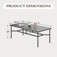 thumbnail image 3 of Sophia & William 9Pcs Patio Outdoor Dining Set Metal 84" Extendable Table & 8 Swivel Wicker Rattan Chairs with Beige Cushions, 3 of 8