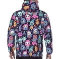 thumbnail image 7 of Kdxio Funny colorful skull ghost Print Mens Casual Hooded Collar Drawstring Hoodies Pullover Sweatshirts Casual Long Sleeve Shirts-4X-Large, 7 of 7