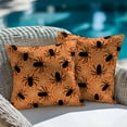 thumbnail image 4 of Throw Pillow Covers 16x16 Inch Set of 2 Cobweb Halloween Decorative Pillow Covers Orange Black Cushion Cover Pillowcase for Sofa Couch Bed Home Decor, 4 of 9