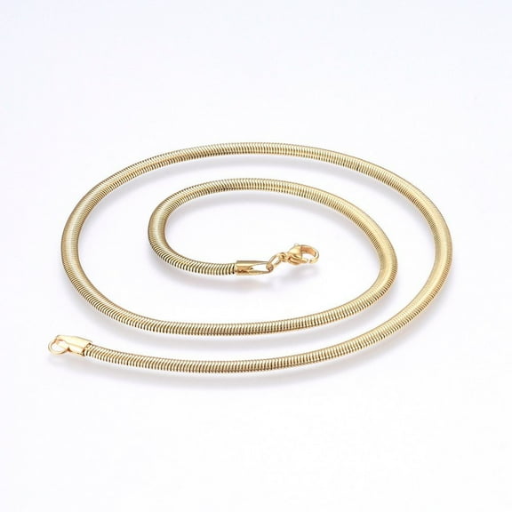 1pc 304 Stainless Steel Herringbone Chain Necklaces with Lobster Claw Clasps Golden 19.7 inch(50cm) 6mm
