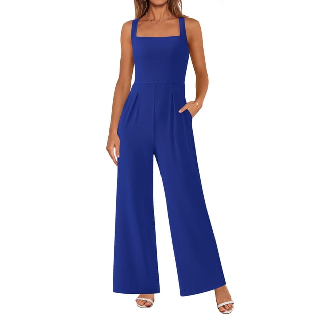 Mono PRETTYGARDEN de verano sin mangas para mujer azul XL
