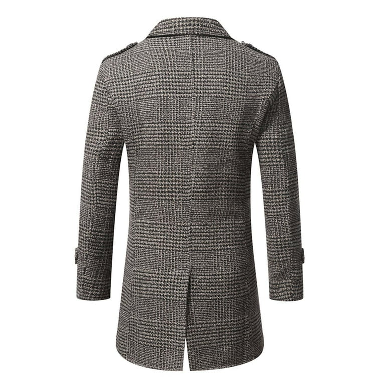 Trench Coat Men UK Men s Pea Coat Sale Clearance Wool Overcoat