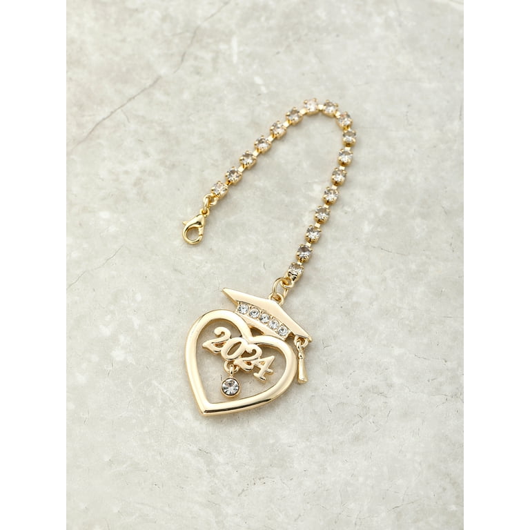 Goldtone Graduation Cap Tassel Charm , Female, Adult, Teen