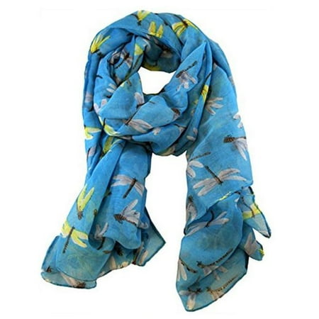 Lady Womens Long Cute Dragonfly Print Scarf Wraps Shawl Soft...