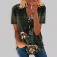 thumbnail image 1 of Mode Décontractée pour Femmes Chemises Imprimées Manches Courtes Tee-Shirts Amples Tunique Blouse Hauts pour Femmes Hauts Manches Courtes pour Femmes Imprimé Floral Hauts pour Femmes, 1 of 5