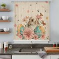 thumbnail image 4 of Easter Bunny Sheer Curtains 84 Inches Long, Eggs Vintage Pink Daisy Spring Floral Butterfly Light Filering Curtains, Breathable Simi Curtain Privacy Drapes for Living Room Bedroom Window Treatment, 4 of 9