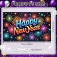 thumbnail image 2 of Colorful Firework New Year Banner Vibrant Design Festive Backdrop Glossy Letters Multicolor Explosion Holiday Display for New Year Party NYE Celebration Family Reunion, 2 of 9