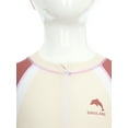 thumbnail image 4 of renvena Girls Short Sleeve Rash Guard Swimsuit Bathing Suit UV Sun Protection Swimwear with Swim Hat Beige XL, 4 of 7