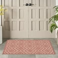 thumbnail image 5 of Nourison 2' x 4' Versatile Solid Diamond Indoor Outdoor Flatweave Area Rug Coral/Orange, 5 of 7