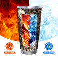 thumbnail image 6 of Daiia Vintage Floral Vase A Printed 20oz Insulated Coffee Cup with Straw Topper, Fully Spill Proof Travel Coffee Mug, Stainless Steel Tumbler for Work Home Outdoor Car-Straw Three-piece Set, 6 of 8
