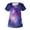 01-Purple, variant on Stretch Scrub Top for Womens, Starry Sky Printed V-neck Working Uniform, Plus Size Comfort Fit Scrubs with Pockets