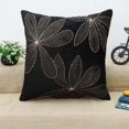 thumbnail image 2 of S4Sassy Decor Black Square Decorative Gold Cushion Cover Pillow Cover Velvet Sofa Throw 12 x 12, 2 of 5