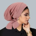 thumbnail image 2 of ZQUUVOU Womens Turban Hat Head Scarves Slip-On Pre-Tied Headwear Bandana Sleep Hair Cover Hot Pink, 2 of 2