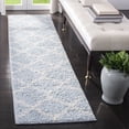 thumbnail image 2 of Safavieh Shag New York Ruben Geometric Power Loomed Blue/Ivory  Rug Runner, 2' x 8', 2 of 9