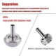 thumbnail image 4 of Uds. de Acoplador de Barril de Cerveza de Acero Inoxidable, Kit de Conector de LíNea de Cerveza, Tuerca Hexagonal, Rosca G de 5/8 Pulgadas X LengüEta de 5/16 Pulgadas, 4 of 6