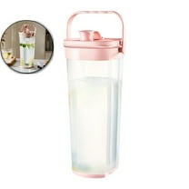 VQPeo Plastic Water Pitcher with Flip Top Spout Lid, Clear Slim Water Container for Fridge Door Juice Pitcher with Scale Line for Tea, Lemonade, Handmade Drinks