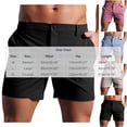 thumbnail image 3 of ZQUUVOU Men's Shorts Button Zip Fly Elastic Waist 3 Inch Inseam Outdoor Beach Golf Running Shorts with Pockets Khaki, 3 of 8