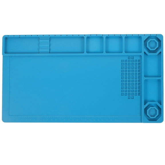 COMPUKAS Electronics Work Mat Repair Pad Sky Blue Silicone Waterproof 1Pcs
