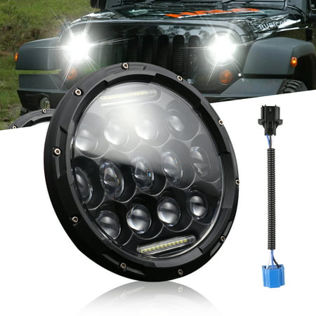 Round LED Headlights for Jeep Wrangler, 7